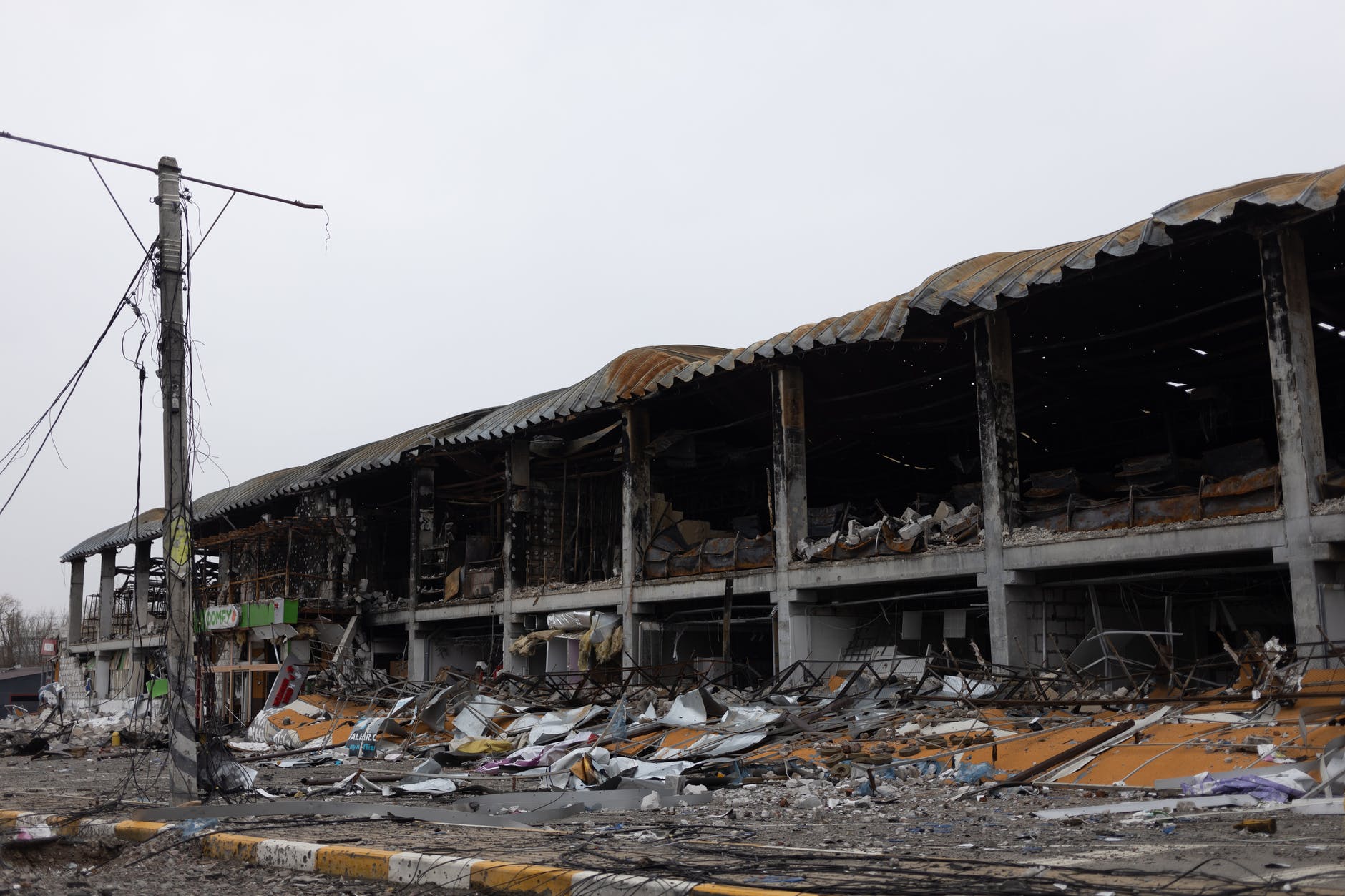 aftermath of a building destroyed